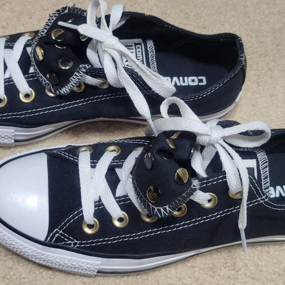 Women's Converse All Star sneakers with golden hardware - Picture 5 of 11